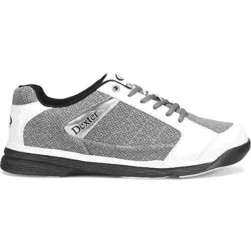 Dexter Men’s Wyoming Light Grey White Knit Bowling Shoes - BowlersParadise.com
