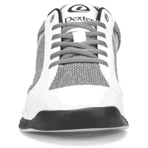 Dexter Men’s Wyoming Light Grey White Knit Bowling Shoes - BowlersParadise.com