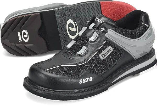 Dexter Mens SST 6 Hybrid BOA Black Knit Wide Right Hand Bowling Shoes - BowlersParadise.com