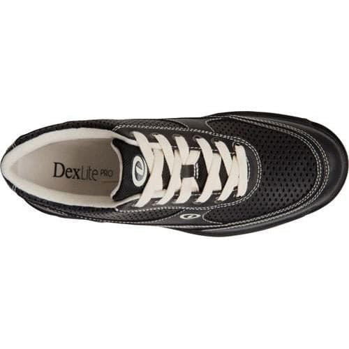 Dexter Mens Turbo Pro Black Cream Wide Bowling Shoes - BowlersParadise.com