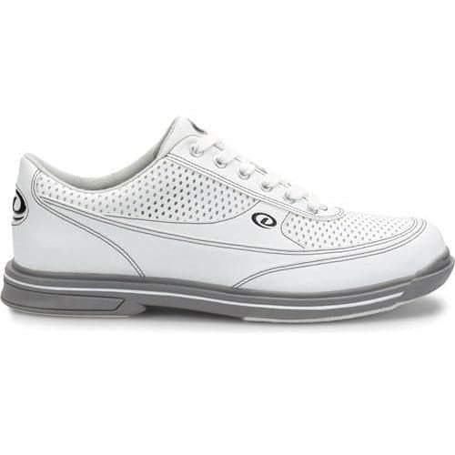 Dexter Mens Turbo Pro White Grey Wide Bowling Shoes - BowlersParadise.com
