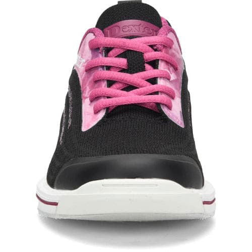 Dexter Womens DexLite Knit Black Pink Bowling Shoes - BowlersParadise.com