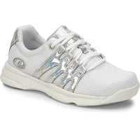 Dexter Womens Kathy White Silver Bowling Shoes - BowlersParadise.com