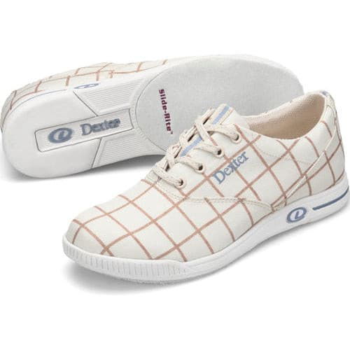 Dexter Womens Kerrie Cream Plaid Bowling Shoes - BowlersParadise.com