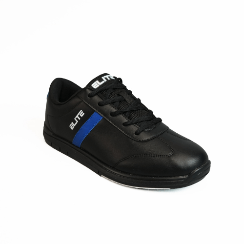 ELITE Men's Black/Royal Basic Athletic Lace Up Bowling Shoes with Universal Sliding Soles for Right or Left Handed Bowlers