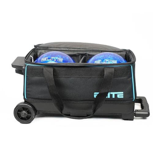 ELITE Basic Double Roller Aqua Bowling Bag - BowlersParadise.com