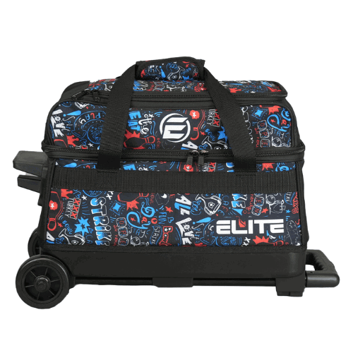 ELITE Basic Double Roller Bowling Graffiti Bowling Bag - BowlersParadise.com
