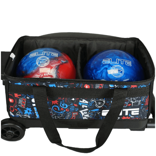 ELITE Basic Double Roller Bowling Graffiti Bowling Bag - BowlersParadise.com