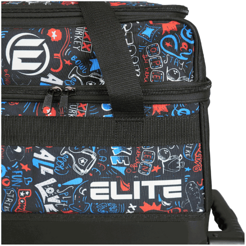 ELITE Basic Double Roller Bowling Graffiti Bowling Bag - BowlersParadise.com