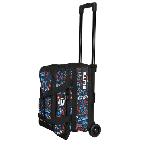 ELITE Basic Double Roller Bowling Graffiti Bowling Bag - BowlersParadise.com