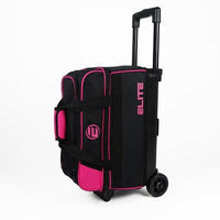 ELITE Basic Double Roller Pink Bowling Bag - BowlersParadise.com