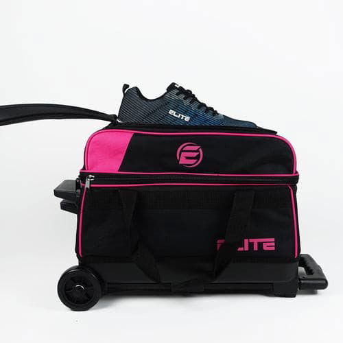 ELITE Basic Double Roller Pink Bowling Bag - BowlersParadise.com