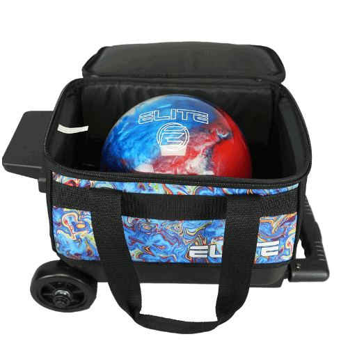 ELITE Basic Single Roller Blue Swirl Bowling Bag - BowlersParadise.com