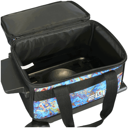 ELITE Basic Single Roller Blue Swirl Bowling Bag - BowlersParadise.com
