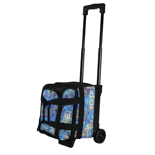 ELITE Basic Single Roller Blue Swirl Bowling Bag - BowlersParadise.com