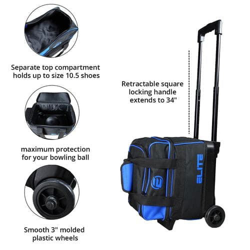 ELITE Basic Single Roller Royal Bowling Bag - BowlersParadise.com
