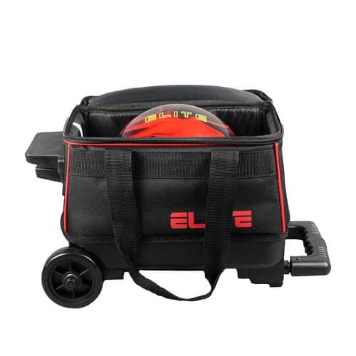 Single Ball Bowling Bag With Wheels – Roller Bag With Separate Shoe Compartment, Retractable Handle, Padded Insert