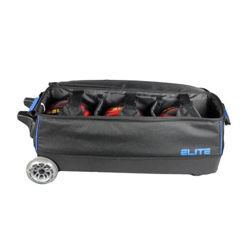ELITE Basic Triple Roller Black Bowling Bag - BowlersParadise.com