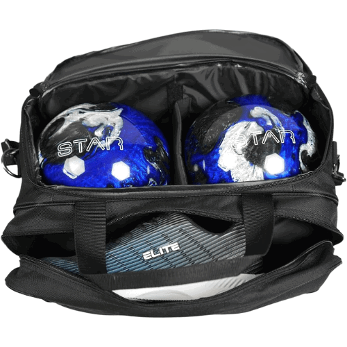 ELITE Deluxe 2 Ball Plus Double Tote Bowling Bag with Shoe Storage Pocket - BowlersParadise.com