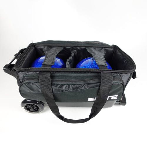 ELITE Deluxe Double Roller Bowling Bag Black - BowlersParadise.com