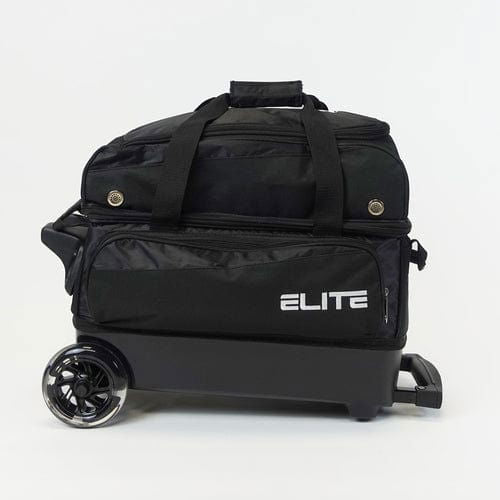 ELITE Deluxe Double Roller Bowling Bag Black - BowlersParadise.com