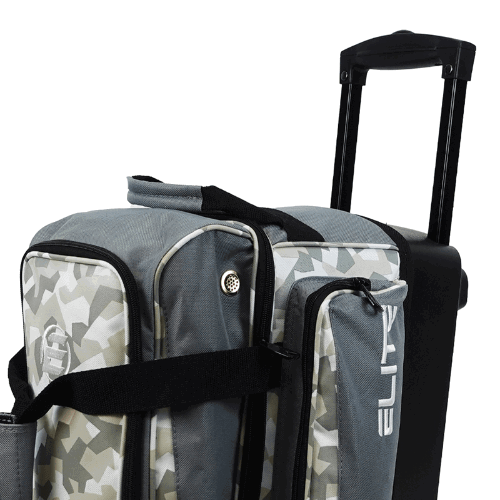 ELITE Deluxe Double Roller Bowling Bag Grey Camo - BowlersParadise.com