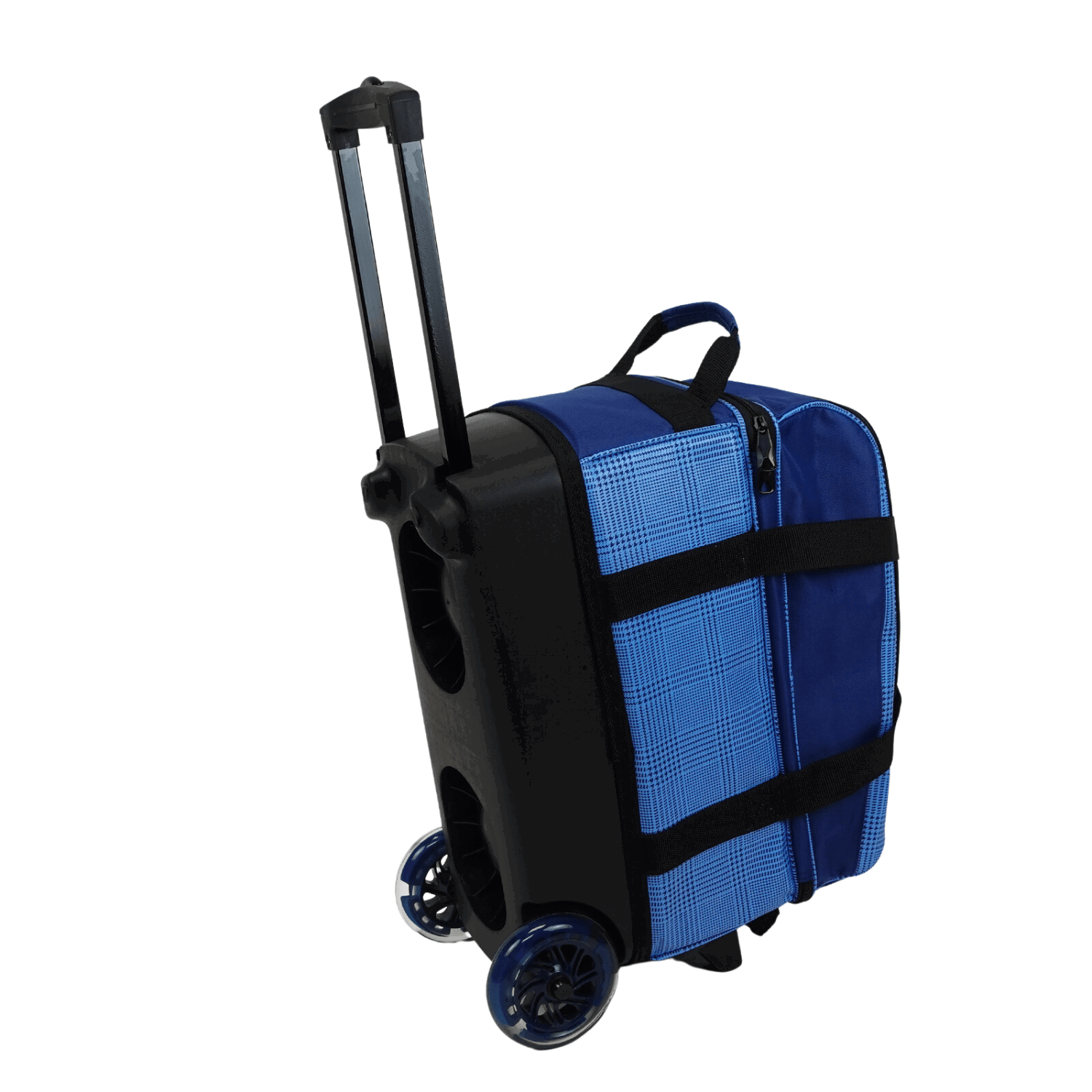 ELITE Deluxe Double Roller Bowling Bag Navy Plaid - BowlersParadise.com