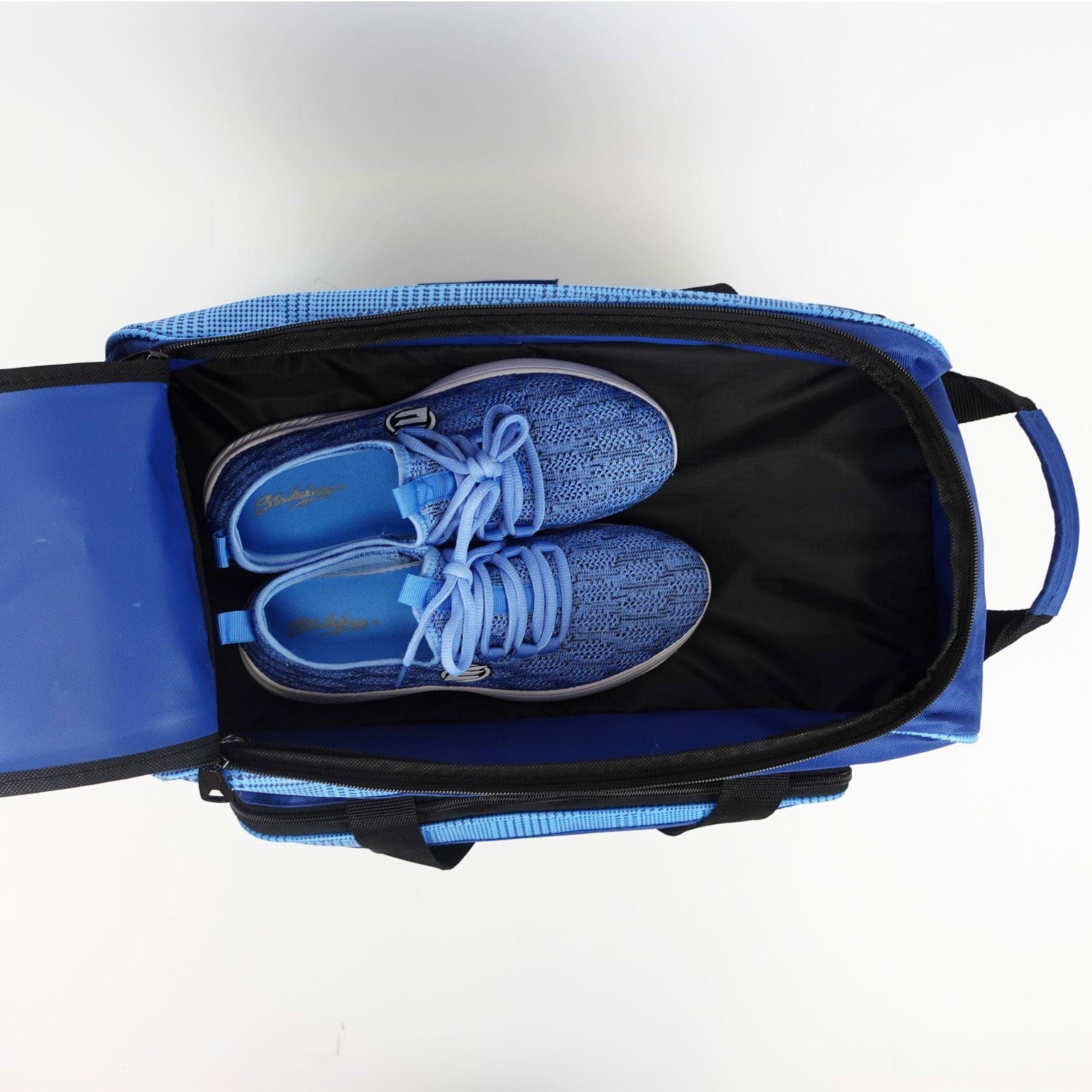 ELITE Deluxe Double Roller Bowling Bag Navy Plaid - BowlersParadise.com