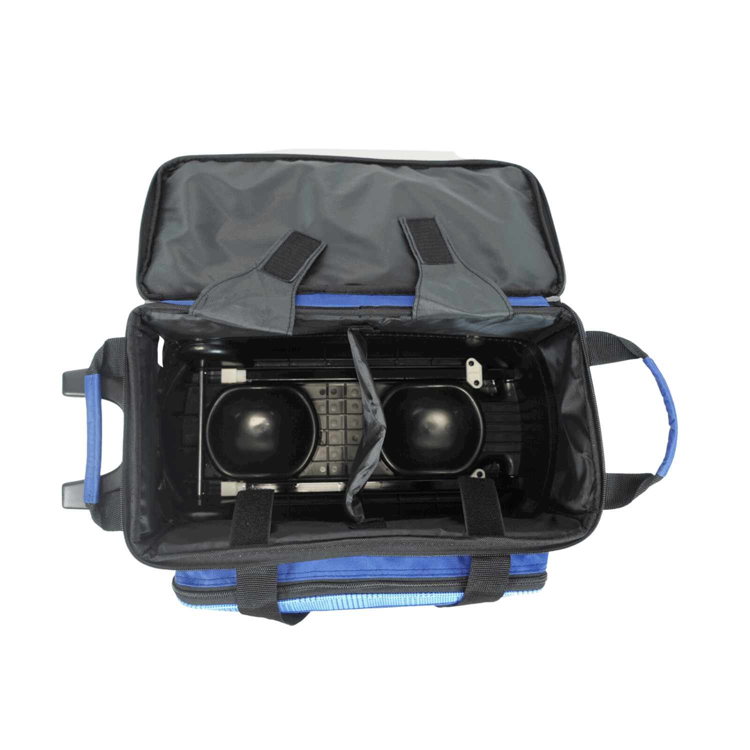 ELITE Deluxe Double Roller Bowling Bag Navy Plaid - BowlersParadise.com