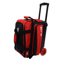 ELITE Deluxe Double Roller Bowling Bag Red - BowlersParadise.com