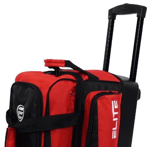 ELITE Deluxe Double Roller Bowling Bag Red - BowlersParadise.com