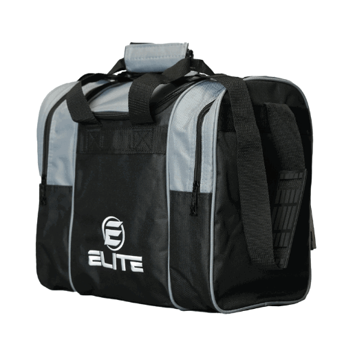 ELITE Deluxe Single Tote Bowling Bag Charcoal - BowlersParadise.com