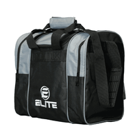 ELITE Deluxe Single Tote Bowling Bag Charcoal - BowlersParadise.com