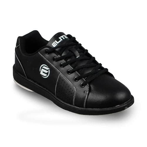 ELITE Mens Classic Black Bowling Shoes Wide Width - BowlersParadise.com