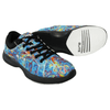 ELITE Women's Blue Swirl lace up Bowling Shoes with Slide Soles on The Right and Left Shoes - BowlersParadise.com