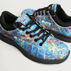 ELITE Women's Blue Swirl lace up Bowling Shoes with Slide Soles on The Right and Left Shoes - BowlersParadise.com