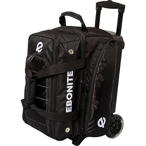 Ebonite Eclipse Double Roller Black Bowling Bag - BowlersParadise.com