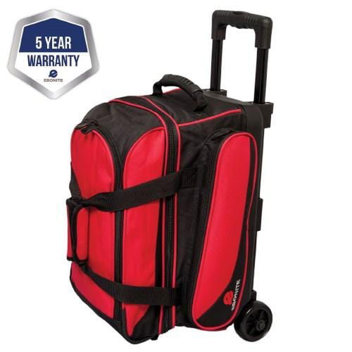 Ebonite Transport 2 Ball Roller Red  Bowling Bag - BowlersParadise.com