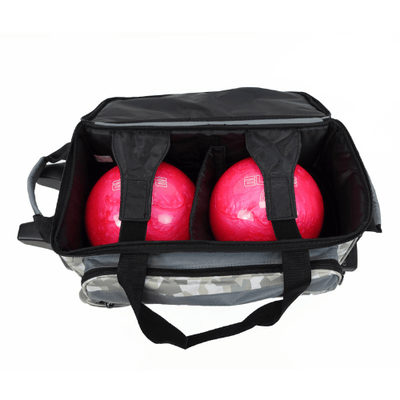 ELITE Deluxe Double Roller Bowling Bag Grey Camo