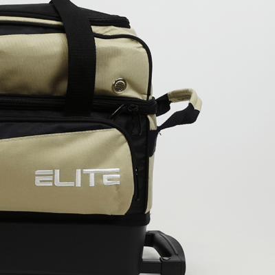 ELITE Deluxe Double Roller Bowling Bag Sand/Black