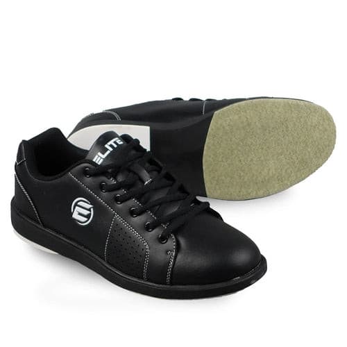 ELITE Mens Classic Black Bowling Shoes Wide Width