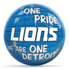 OnTheBallBowling NFL Graffiti Detroit Lions Undrilled Polyester Bowling Ball
