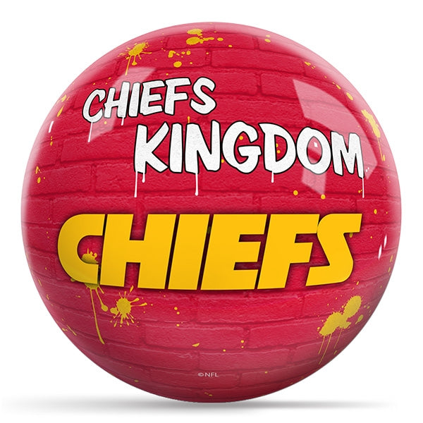 OnTheBallBowling NFL Graffiti Kansas City Chiefs Undrilled Polyester Bowling Ball