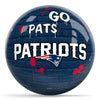 OnTheBallBowling NFL Graffiti New England Patriots Undrilled Polyester Bowling Ball