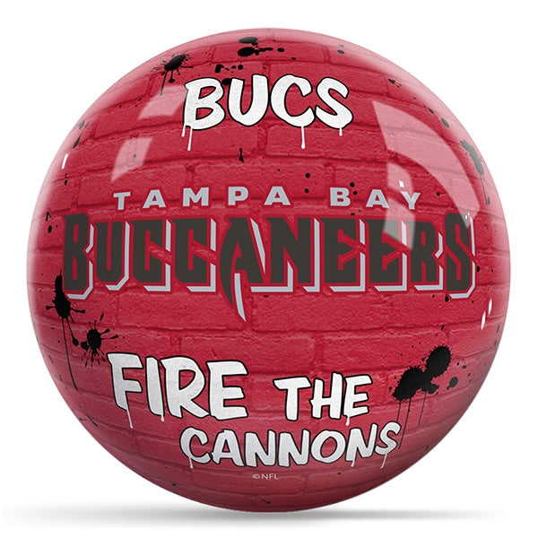 OnTheBallBowling NFL Graffiti Tampa Bay Buccaneers Undrilled Polyester Bowling Ball