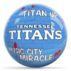 OnTheBallBowling NFL Graffiti Tennessee Titans Undrilled Polyester Bowling Ball