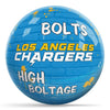 OnTheBallBowling NFL Graffiti Los Angeles Chargers Undrilled Polyester Bowling Ball
