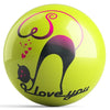 Ontheballbowling I Love You Bowling Ball by Valentina Georgieva
