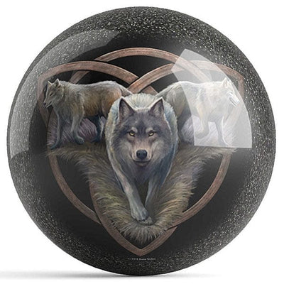 Ontheballbowling Wolf Trio/Night Forest Bowling Ball By Anne Stokes