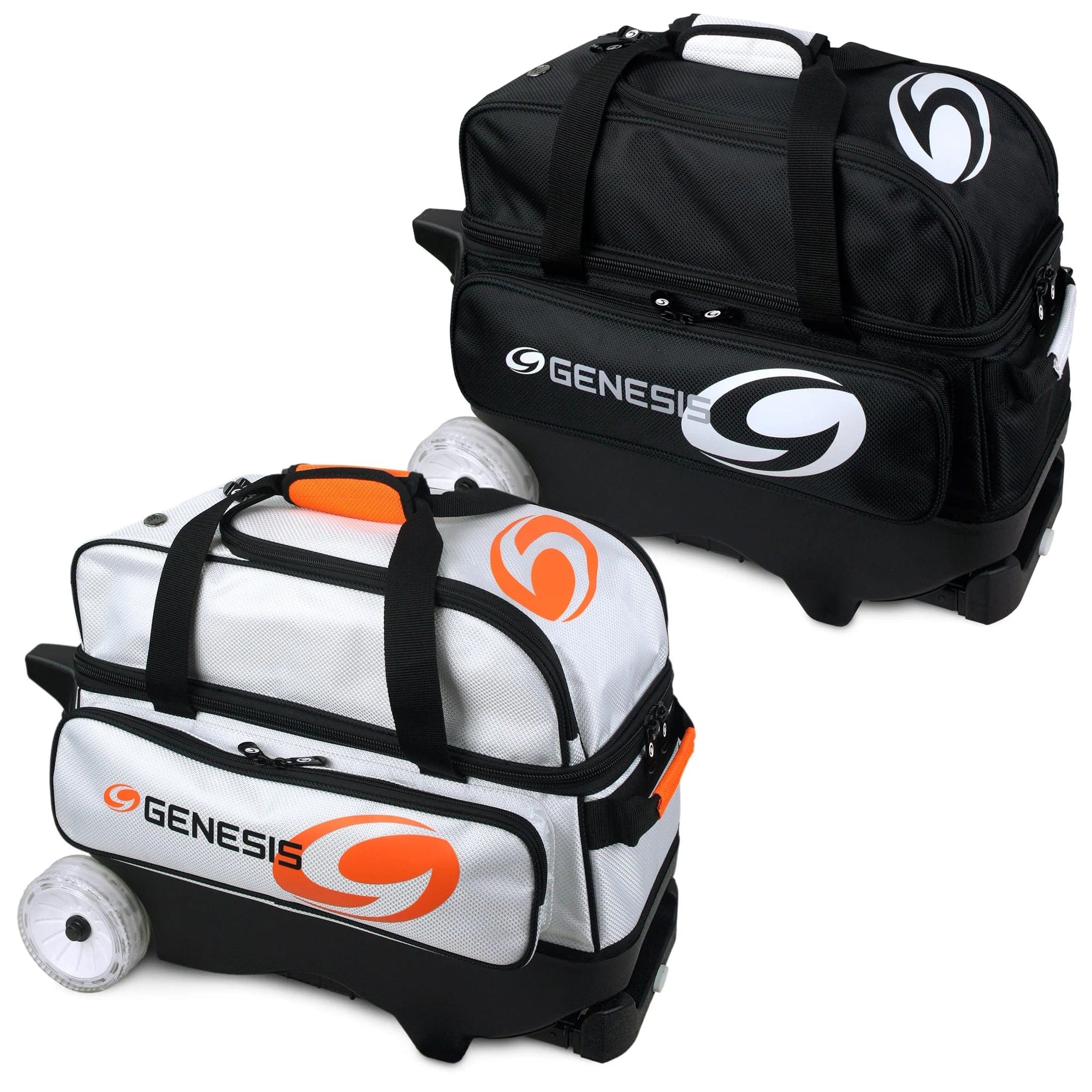 Genesis Sport Double Roller White Bowling Bag | Bowling.Com